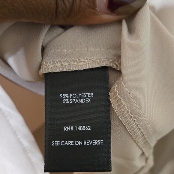 Beige Button-Up Blouse - Picture 4 of 6